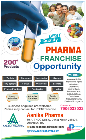 pharma company in Dehradun Uttarakhand Aanika Pharma
