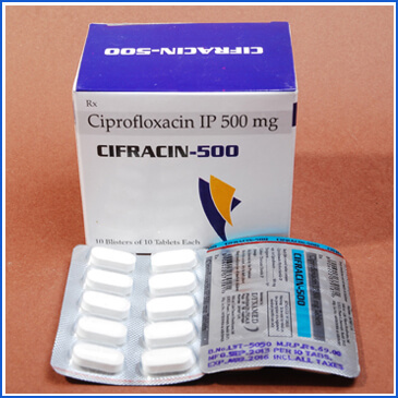  Ciprofloxacin 500mg top quality tablets of Dynamed 