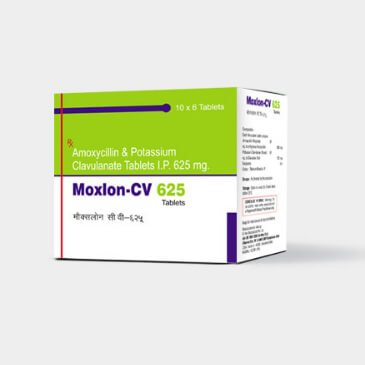 	amoxycillin & potassium clavulanate tablets - moxlon cv 625	