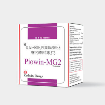 	piowin mg2 - glimepride, pioglitazone & metformin tablets of kadwin drugs	