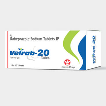 	rabeprazole sodium tablets of kadwin drugs - velrab-20	