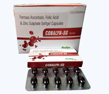 	cobalyn sg - ferrous ascorbate, folic acid, zinc sulphate softgel	