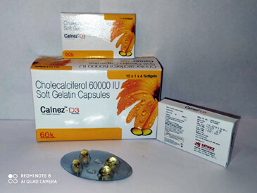 	chelecalciferol 60000 IU softgel capsule - Calnez D3	