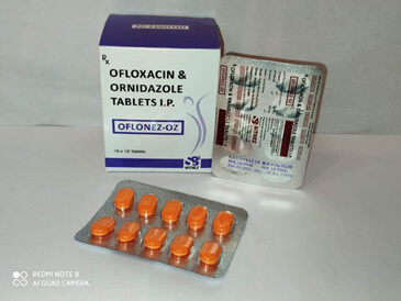 	oflonez - oz - ofloxacin  & ornidazole tablets	