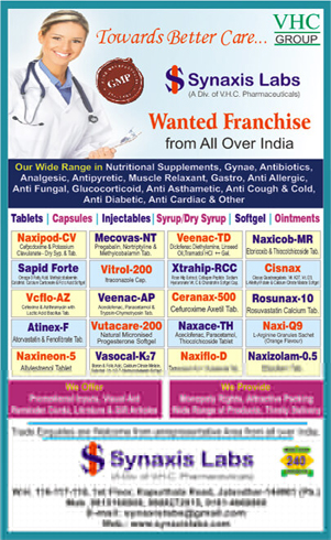 best pharma franchise in punjab synaxis labs