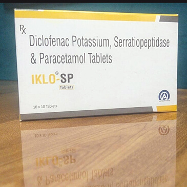 	diclofenac potassium serratiopeptidase and paracetamol tablets of ani healthcare	