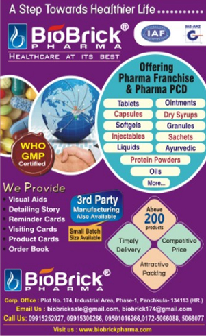 best pharma franchise company in panchkula Biobrick Pharma