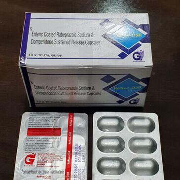 	Enric coated rabeprazole sodium domperidone SR capsules Pazpan DSR	