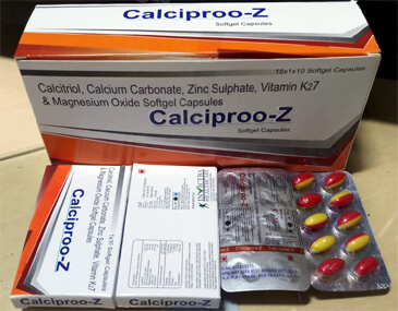 	Calciproo - Z - Calcitriol, Calcium Carbonate Zinc Vitamin Softgel Capsule	