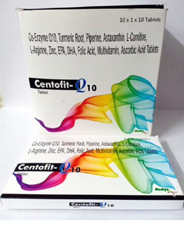 	centofit - Q10 - Co-enzyme, turmeric root, Piperine, multivitamin Tablets
