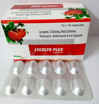 	lycopene, g-ginseng, beta carotene, multivitamin, multimineral iron capsule lycolyn plus	