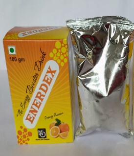 	energy booster drink in orange flavour - enerdex 	