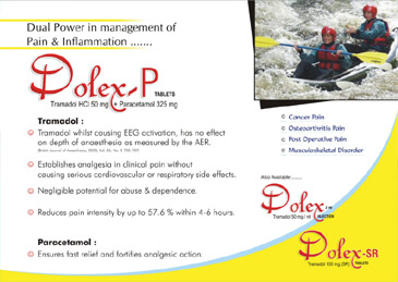  Dolex P - Tramadol + Paracetamol Pain relieve Tablets 